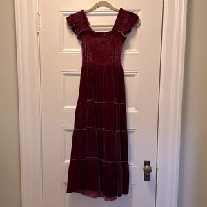 Hill House Burgundy Midi Dress